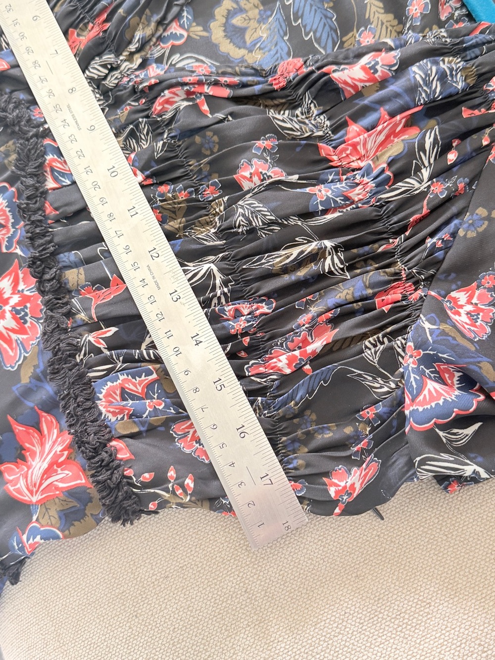 Chelsea28 Black Floral Dress with Blue and Pink Blooms - Picture 11 of 11